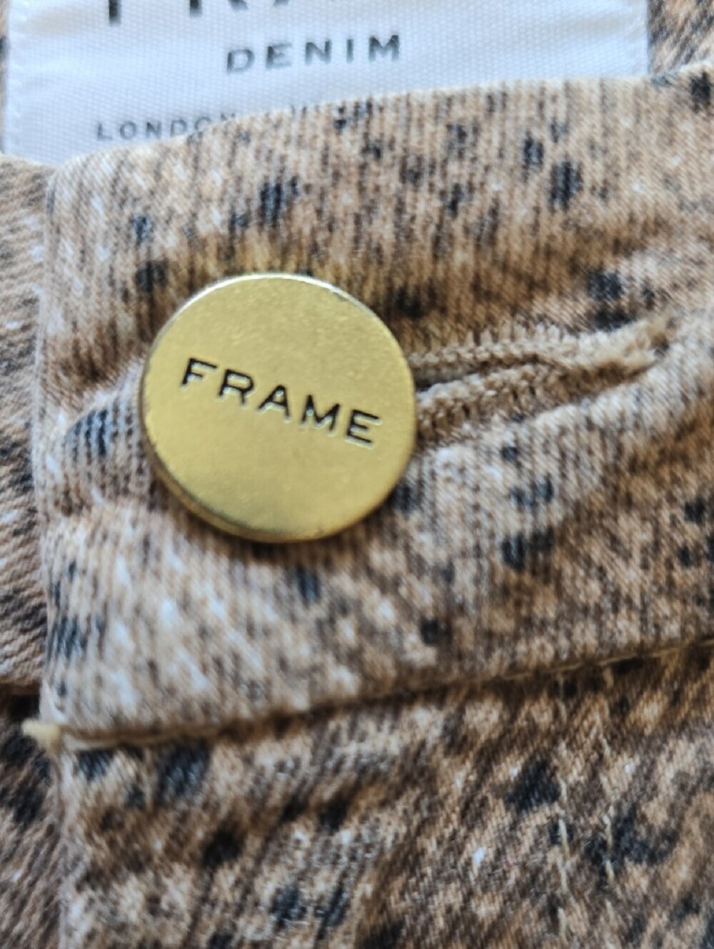Frame Denim Le Crop Snake Print Denim Women's Size 25 - Picture 9 of 15